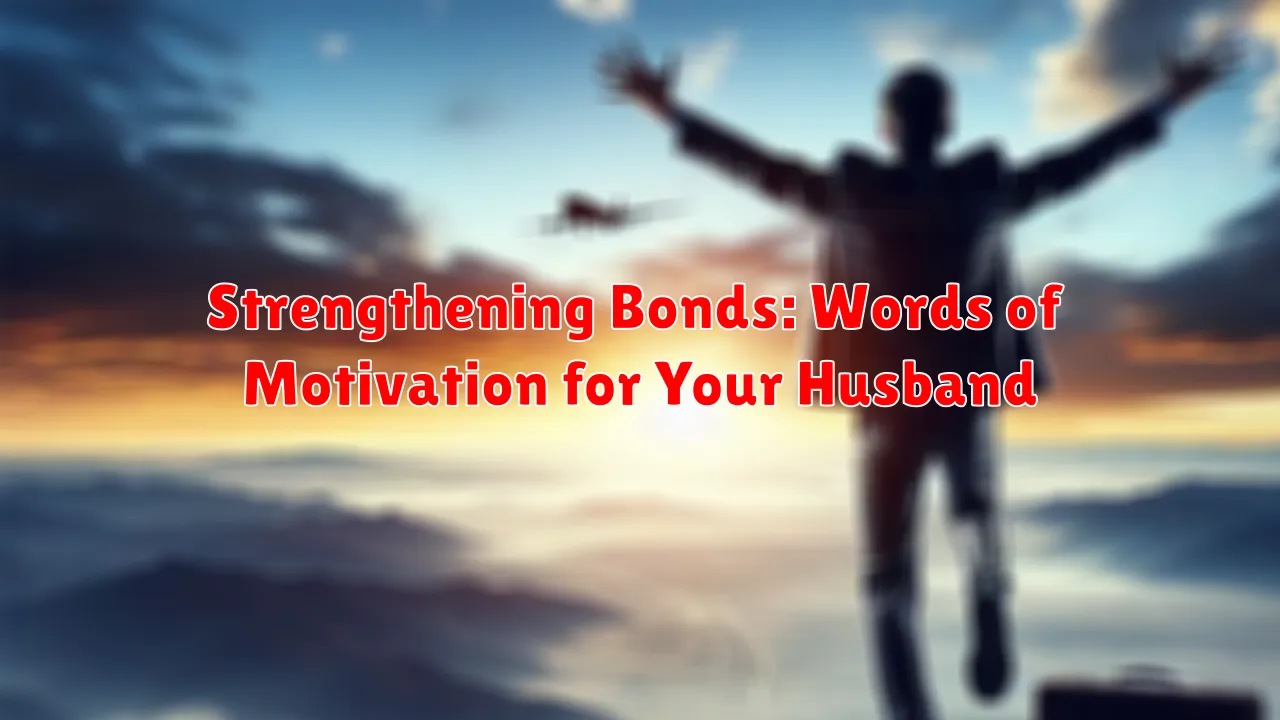 Strengthening Bonds: Words of Motivation for Your Husband
